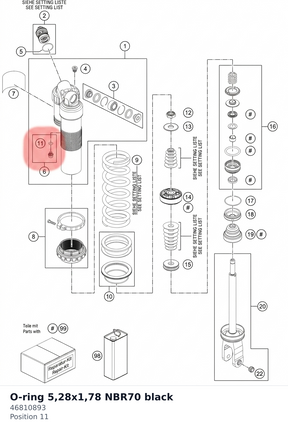 Diagram preview: O-ring 5,28x1,78 NBR70 black (46810893)