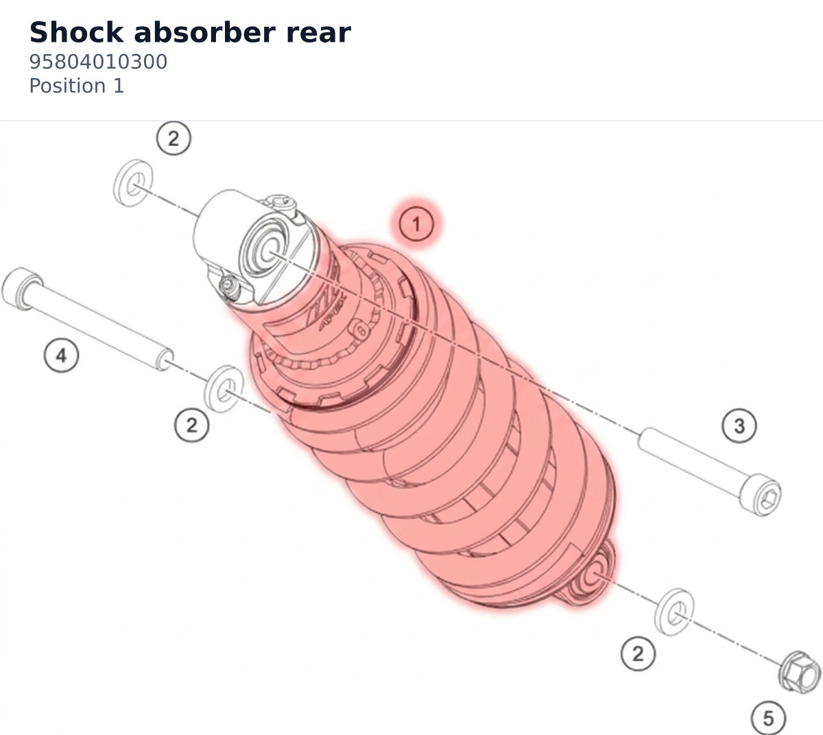 Diagram preview: Shock absorber rear (95804010300)