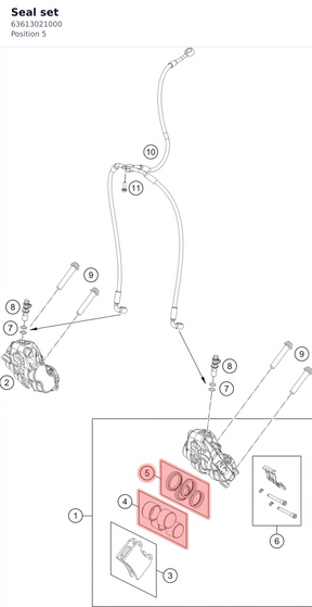 Diagram preview: Seal set (63613021000)