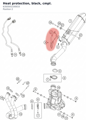 Diagram preview: Heat protection, black, cmpl. (6350501100033)