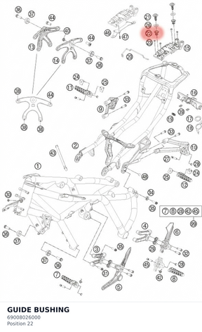 Diagram preview: GUIDE BUSHING (69008026000)