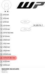 Diagram preview: WASHER 28,5X14X5 (36120471)