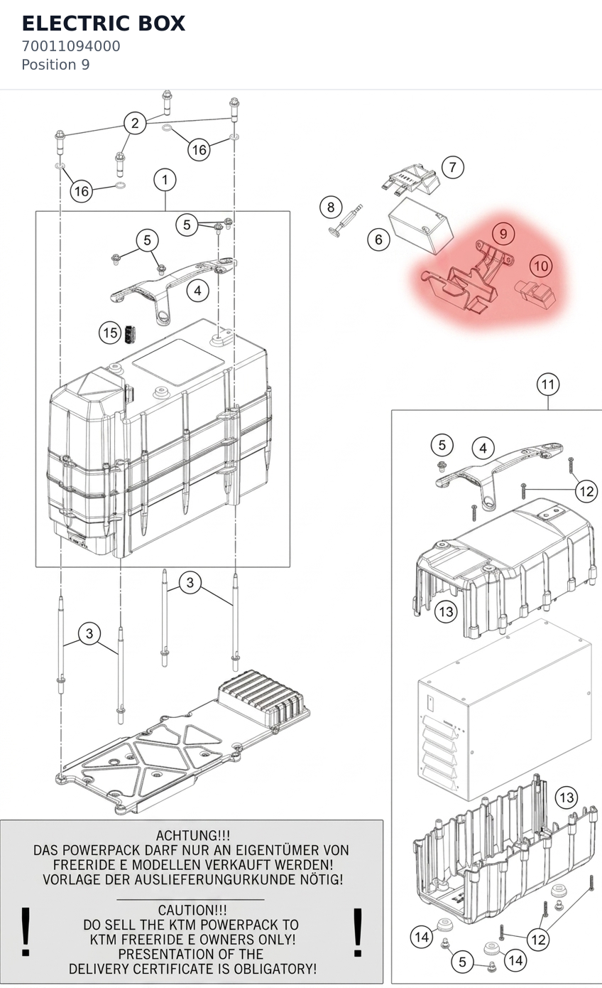 Diagram preview: ELECTRIC BOX (70011094000)