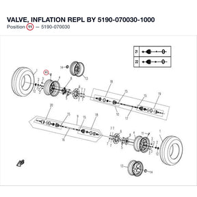 VALVE, INFLATION REPL BY 5190-070030-1000 product image