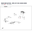 REAR REFLECTOR - REPL BY 5190-160230-00002 product image