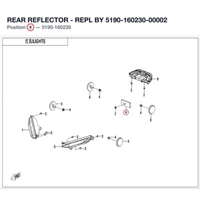 REAR REFLECTOR - REPL BY 5190-160230-00002 product image
