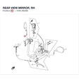 REAR VIEW MIRROR, RH product image