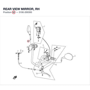 REAR VIEW MIRROR, RH product image