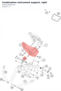Diagram preview: Combination instrument support, right (A56014060020C1)