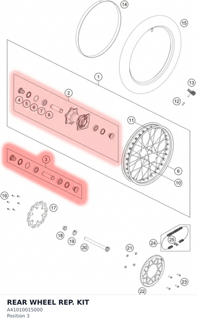 Diagram preview: REAR WHEEL REP. KIT (A41010015000)