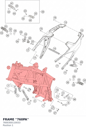 Diagram preview: FRAME ''760PA'' (7600300110033)