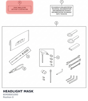 Diagram preview: HEADLIGHT MASK (60408001000)