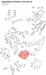 Diagram preview: ABSORBING ELEMENT SILICONE IN (27005211011)