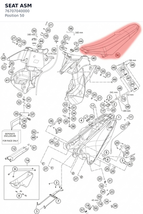 Diagram preview: SEAT ASM (76707040000)