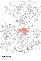 Diagram preview: Tank fairing (60308030000EB)