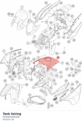 Diagram preview: Tank fairing (60308030000EB)