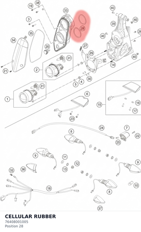 Diagram preview: CELLULAR RUBBER (76408001005)