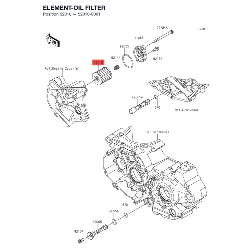 Kawasaki OEM – ELEMENT-OIL FILTER product image