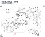 HEADLIGHT, LH DRIVE