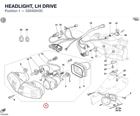 HEADLIGHT, LH DRIVE