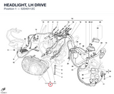 HEADLIGHT, LH DRIVE