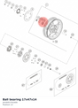 Diagram preview: Ball bearing 17x47x14 (J410001701400)