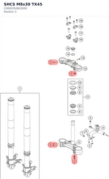 Diagram preview: SHCS M8x30 TX45 (C0000350803000)