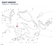 RIGHT MIRROR 52310051AE diagram position