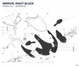 MIRROR, RIGHT BLACK 52310051AT diagram position
