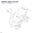 MIRROR, RIGHT YELLOW