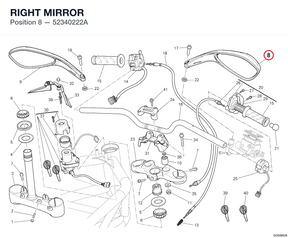 RIGHT MIRROR 52340222A diagram position