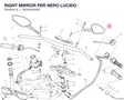 RIGHT MIRROR PER NERO LUCIDO 52340242AB diagram position