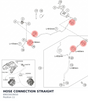 Diagram preview: HOSE CONNECTION STRAIGHT (69015019010)