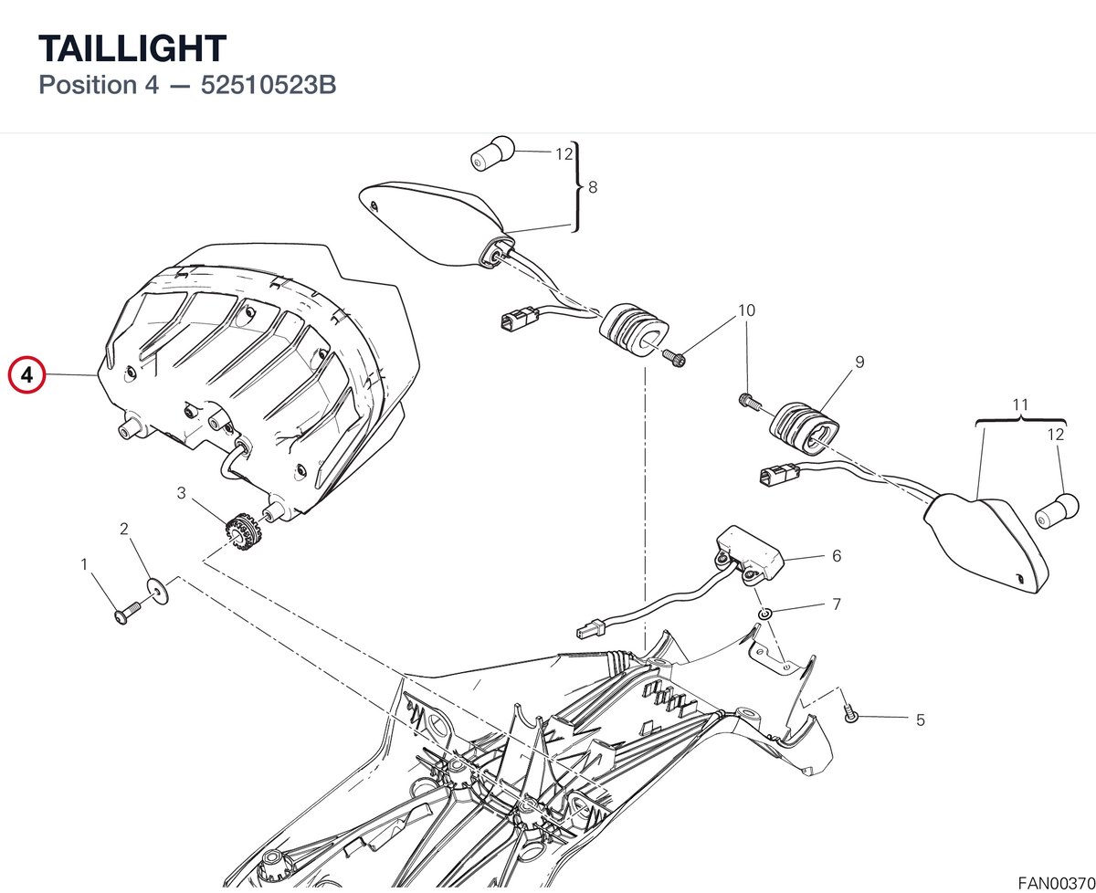 TAILLIGHT 52510523B diagram position