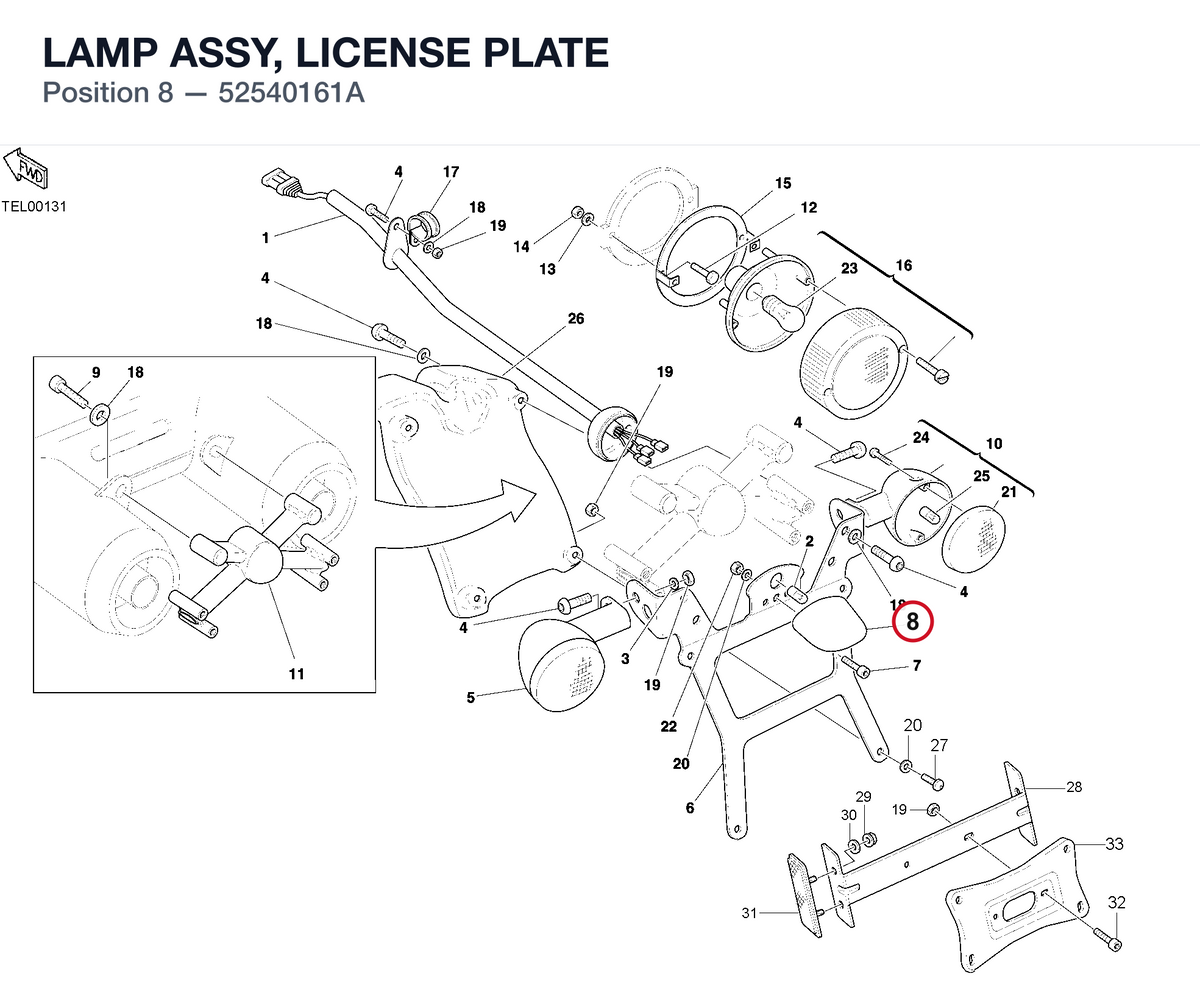 LAMP ASSY, LICENSE PLATE
