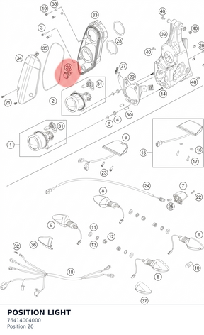Diagram preview: POSITION LIGHT (76414004000)