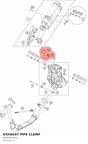 Diagram preview: EXHAUST PIPE CLAMP (95805051010)