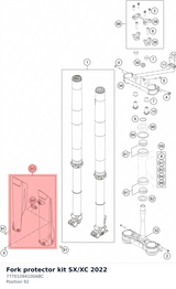 Diagram preview: Fork protector kit SX/XC 2022 (77701094100ABC)