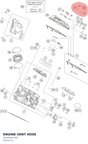 Diagram preview: ENGINE VENT HOSE (61930087200)