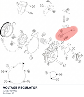 Diagram preview: VOLTAGE REGULATOR (72511034000)