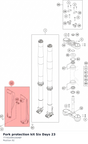 Diagram preview: Fork protection kit Six Days 23 (77701094100ABF)