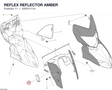 REFLEX REFLECTOR AMBER 52910111A diagram position