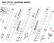 REFLECTOR, ADHESIVE AMBER 52910221A diagram position