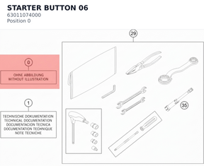 Diagram preview: STARTER BUTTON 06 (63011074000)
