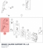 Diagram preview: BRAKE CALIPER SUPPORT FR. L/S (60113049100)