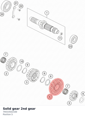 Diagram preview: Solid gear 2nd gear (79433502100)