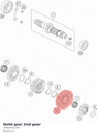 Diagram preview: Solid gear 2nd gear (79433502100)