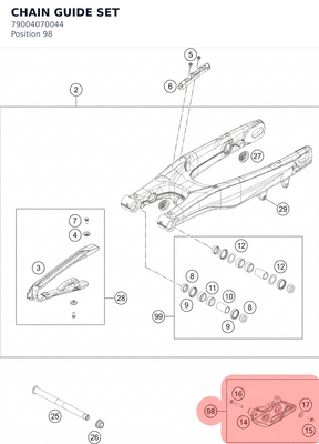 Diagram preview: CHAIN GUIDE SET (79004070044)
