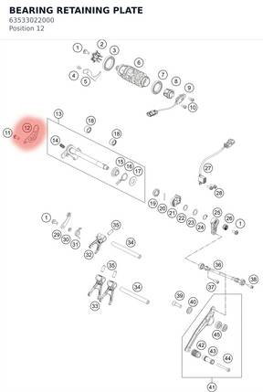 Diagram preview: BEARING RETAINING PLATE (63533022000)