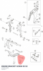 Diagram preview: ENGINE BRACKET SCREW 85 SX (47003013000)